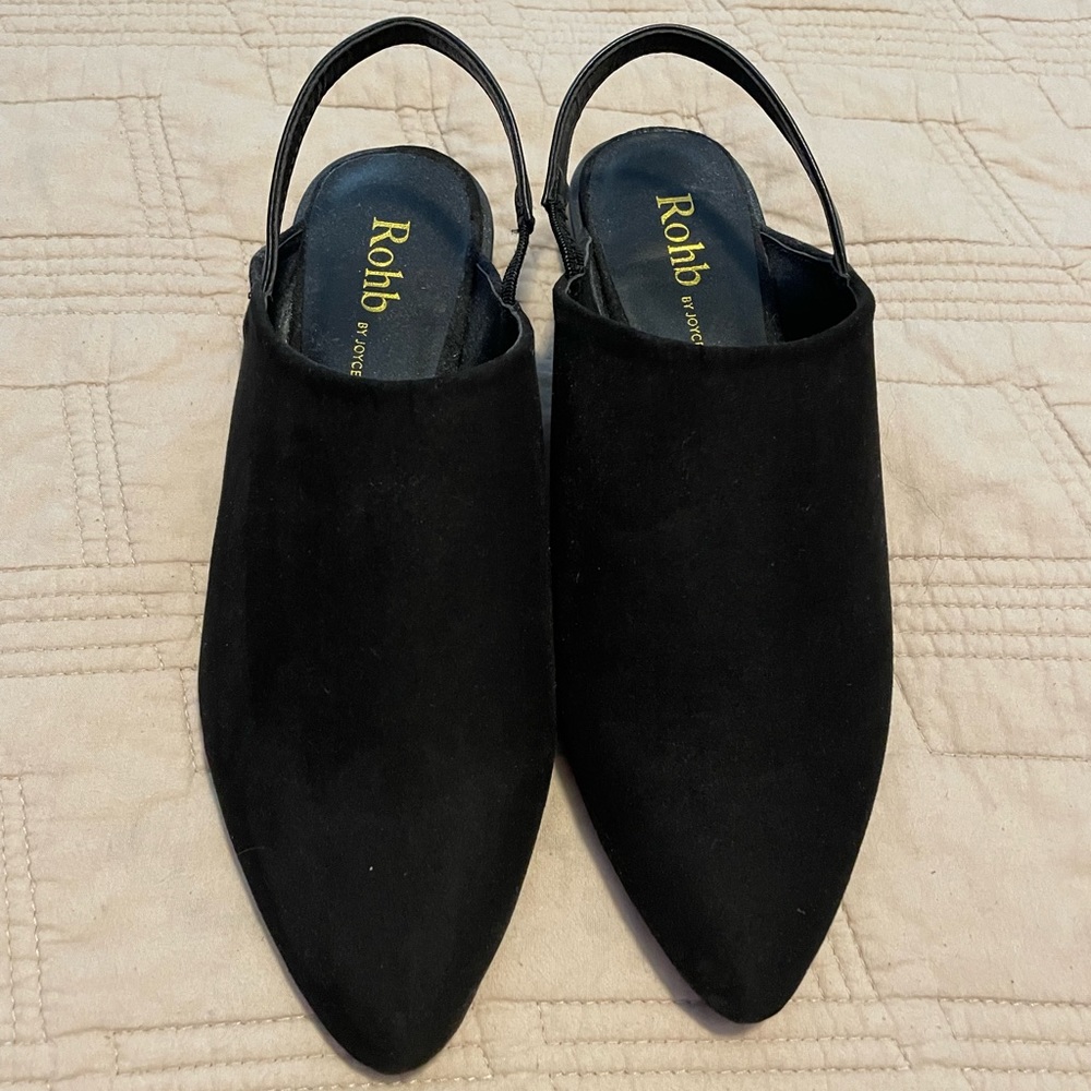 Black flat slides new w/o box - Picture 2 of 3